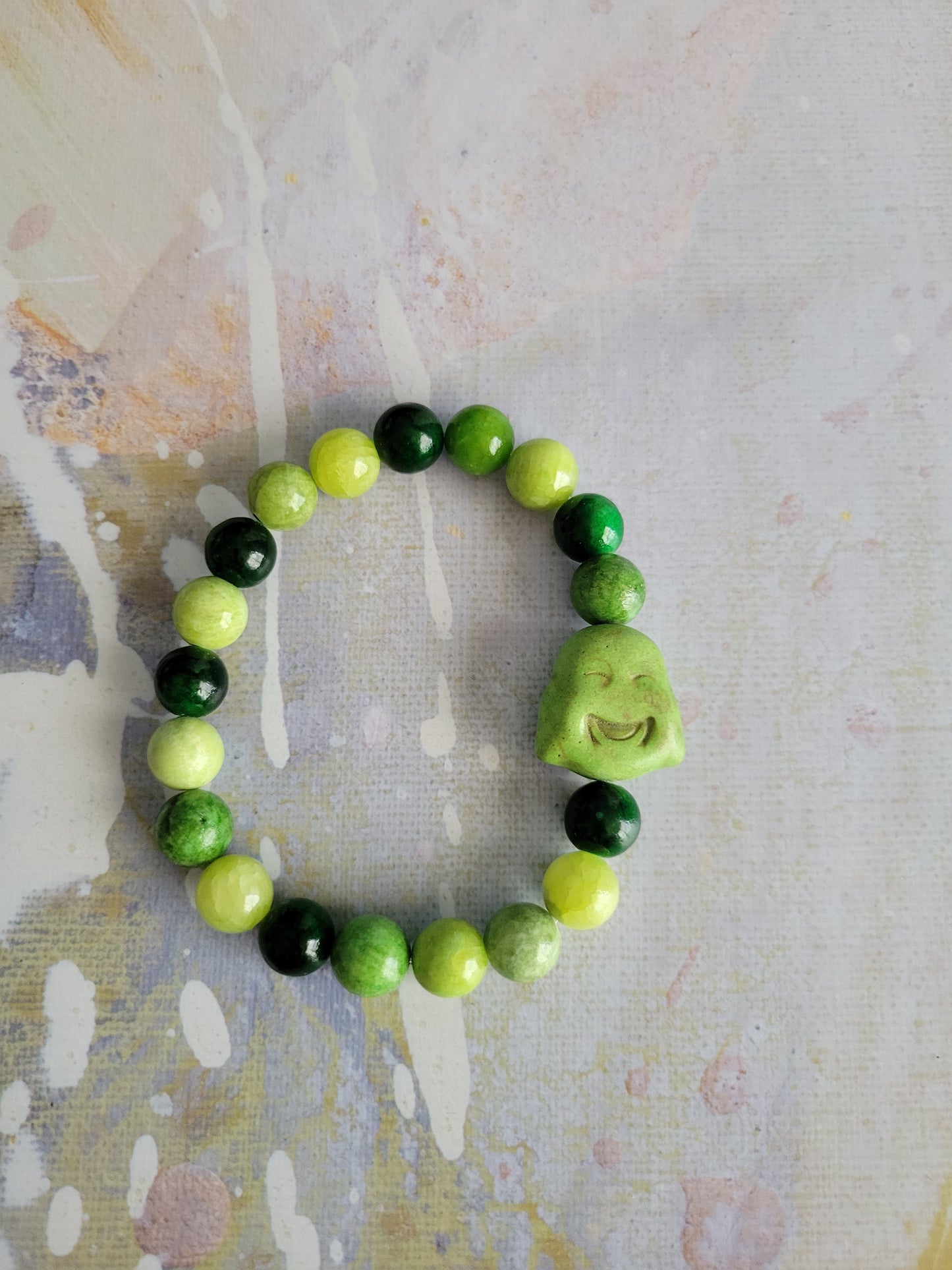 Happy Buddha Head Charm Bracelet