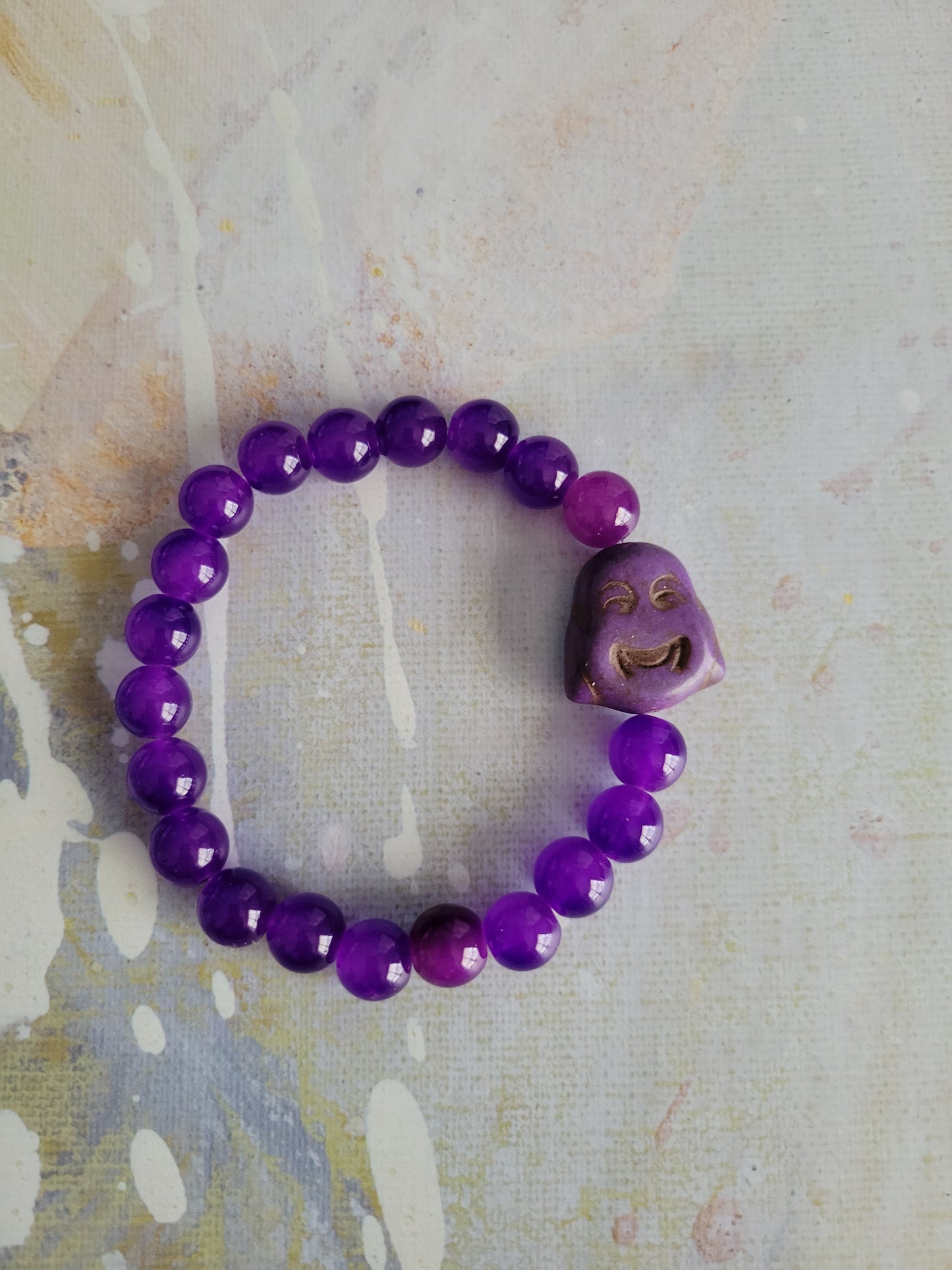 Happy Buddha Head Charm Bracelet