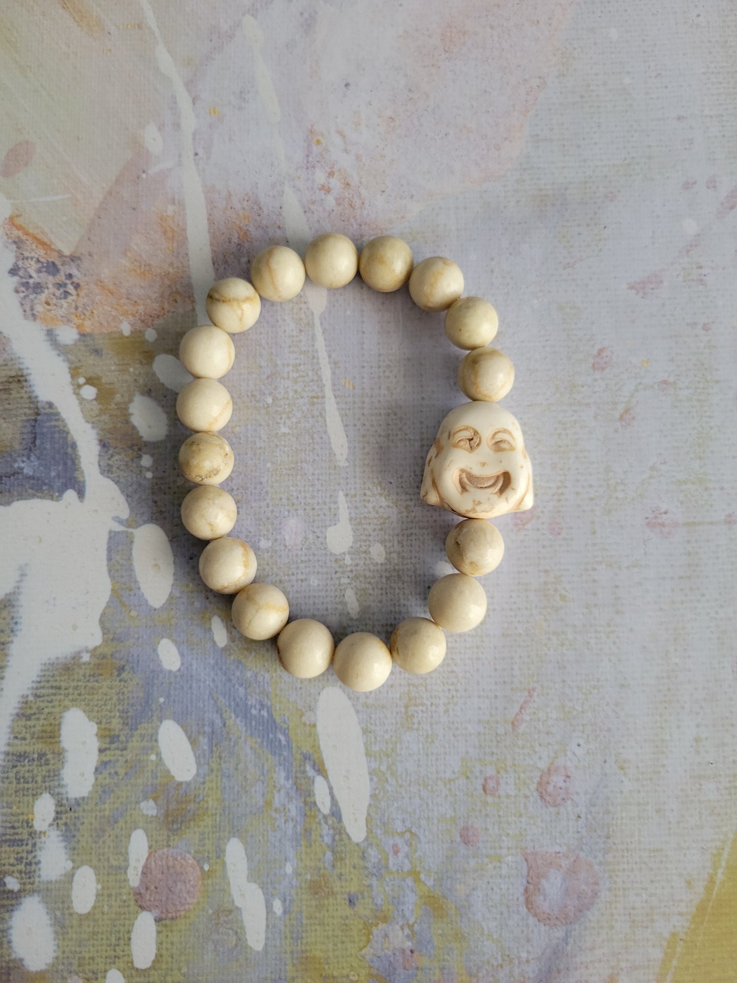 Happy Buddha Head Charm Bracelet