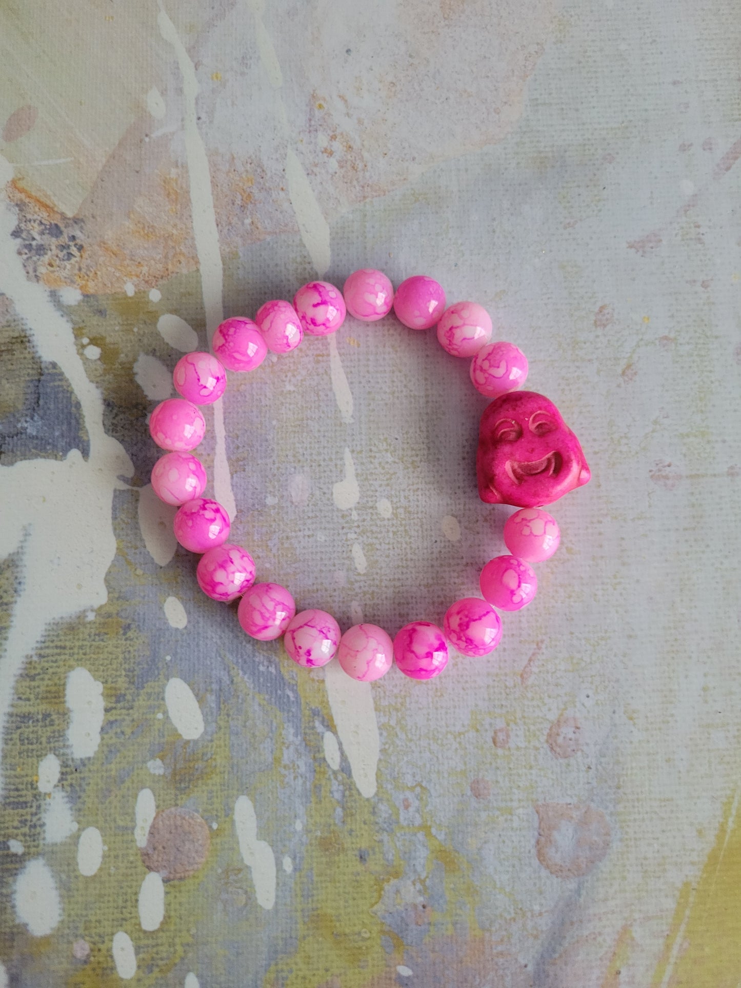 Happy Buddha Head Charm Bracelet