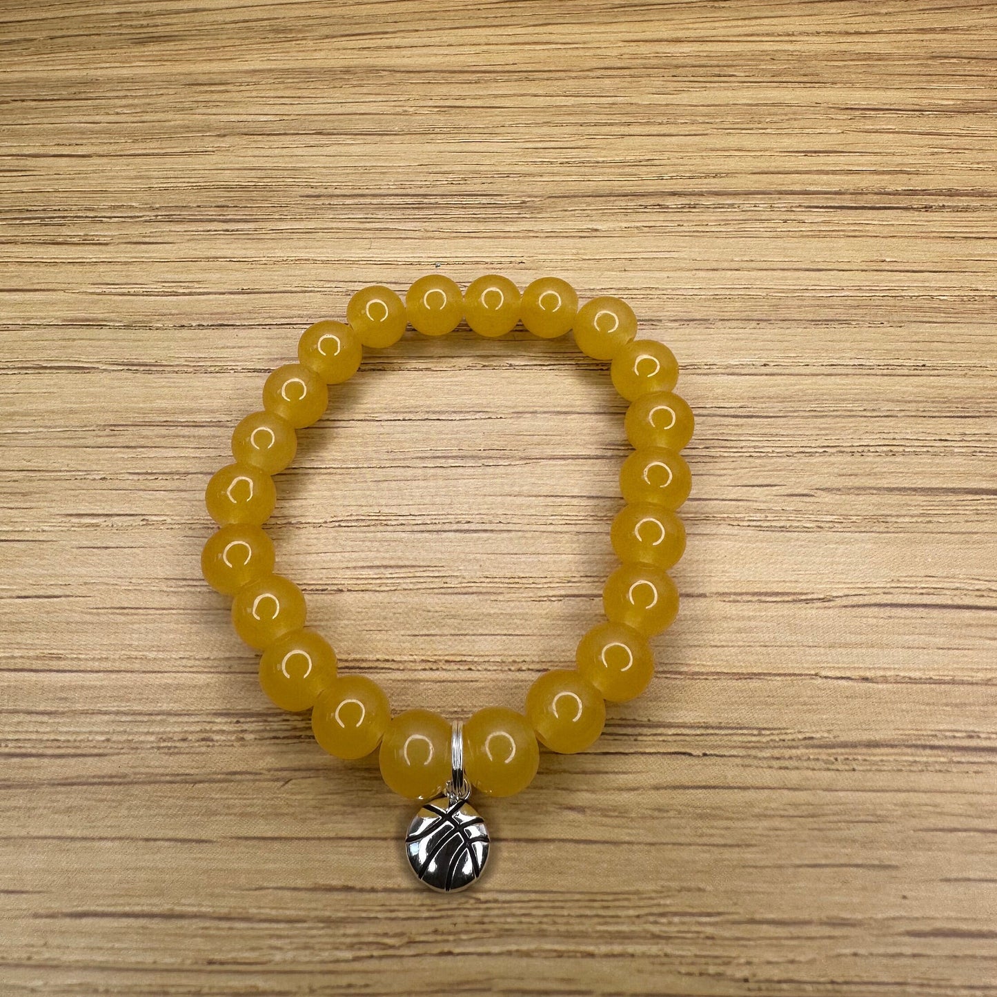 Sparks WNBA Inspired Handmade Basketball Charm Bracelets Set