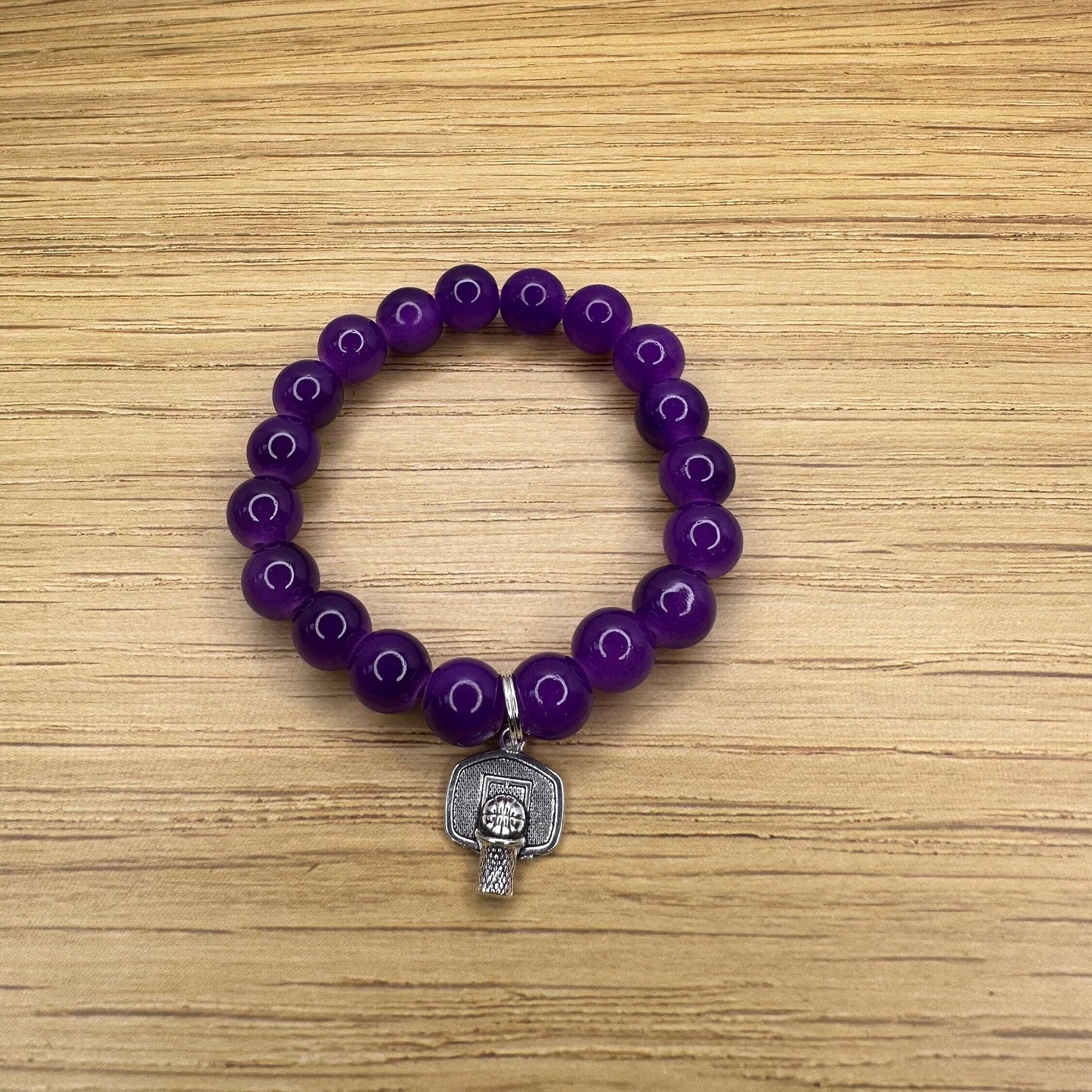 Sparks WNBA Inspired Handmade Basketball Charm Bracelets Set
