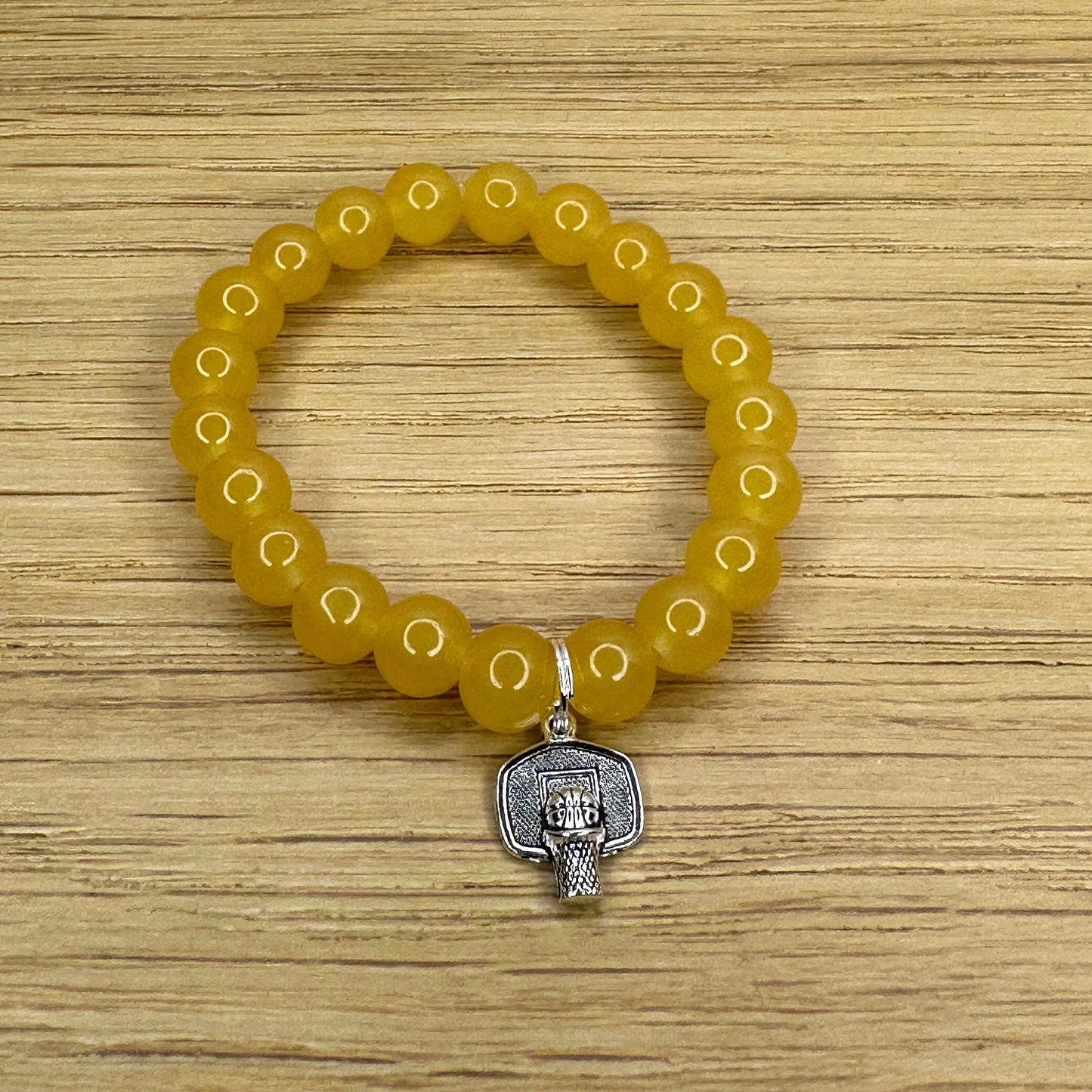 Storm WNBA Inspired Handmade Basketball Charm Bracelets Trio