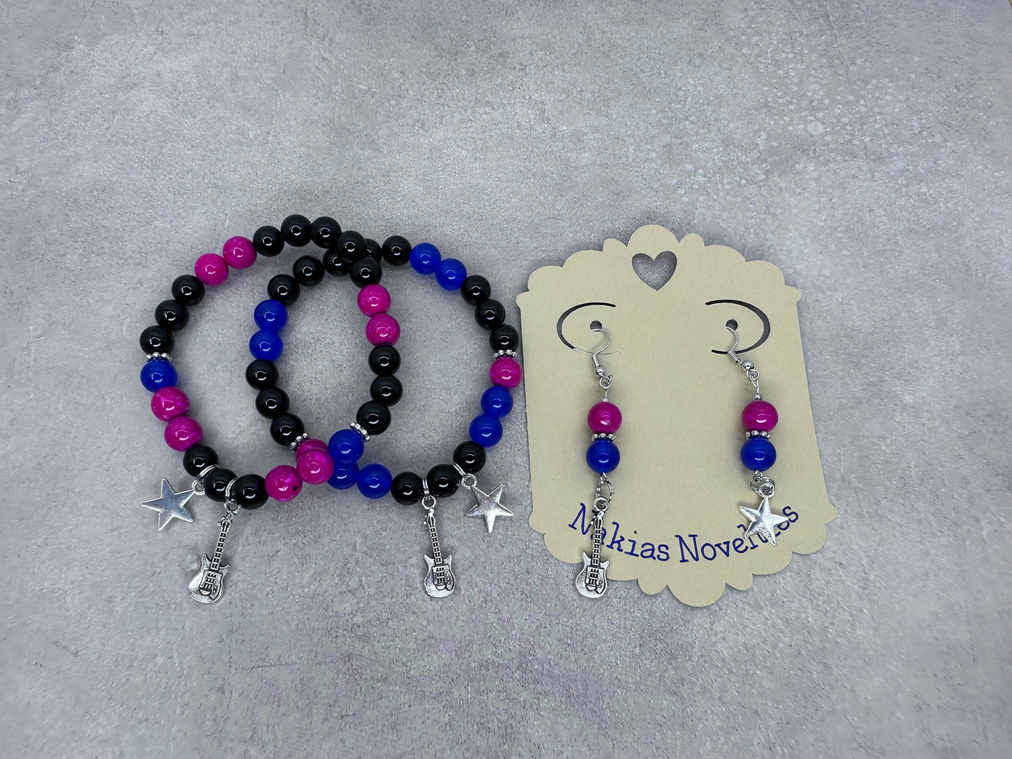 Who Really Cares Inspired Bracelet Earrings Set TV Girl