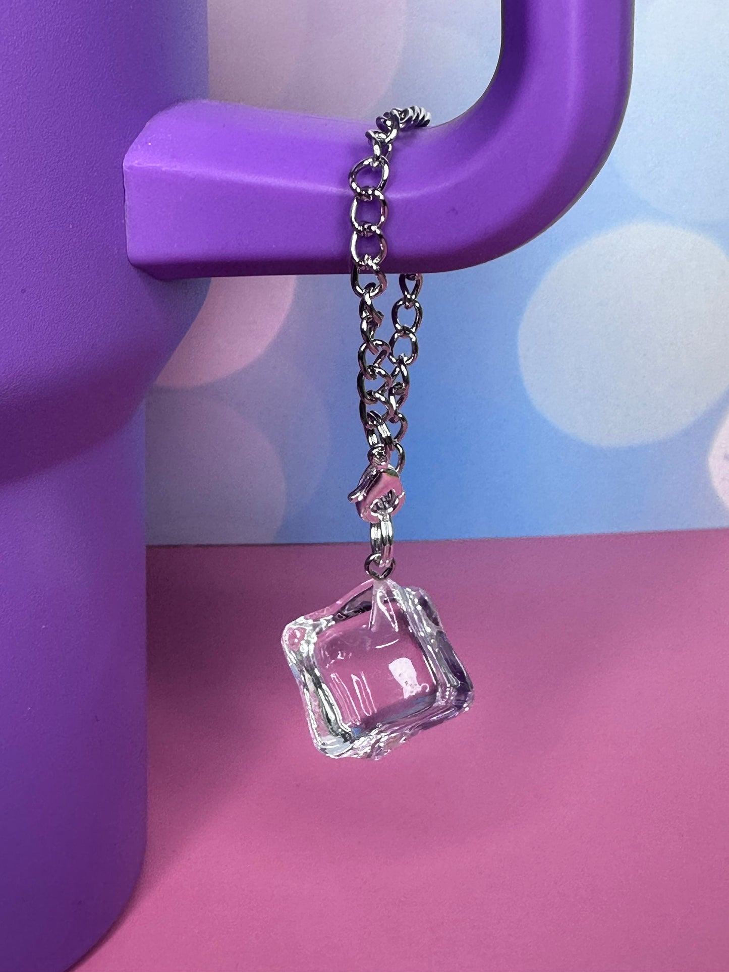 Ice Cube Charm Stanley Tumbler Stanley Accessory Water Bottle Charm Cup Handle Bracelet