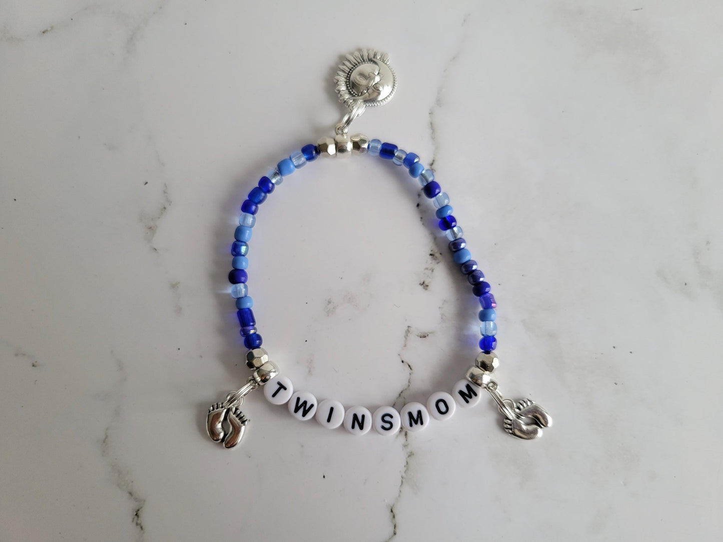 Twins Mom Bracelet, Gift for Twins Mom, Seed Bead Bracelet, New Mom Gift