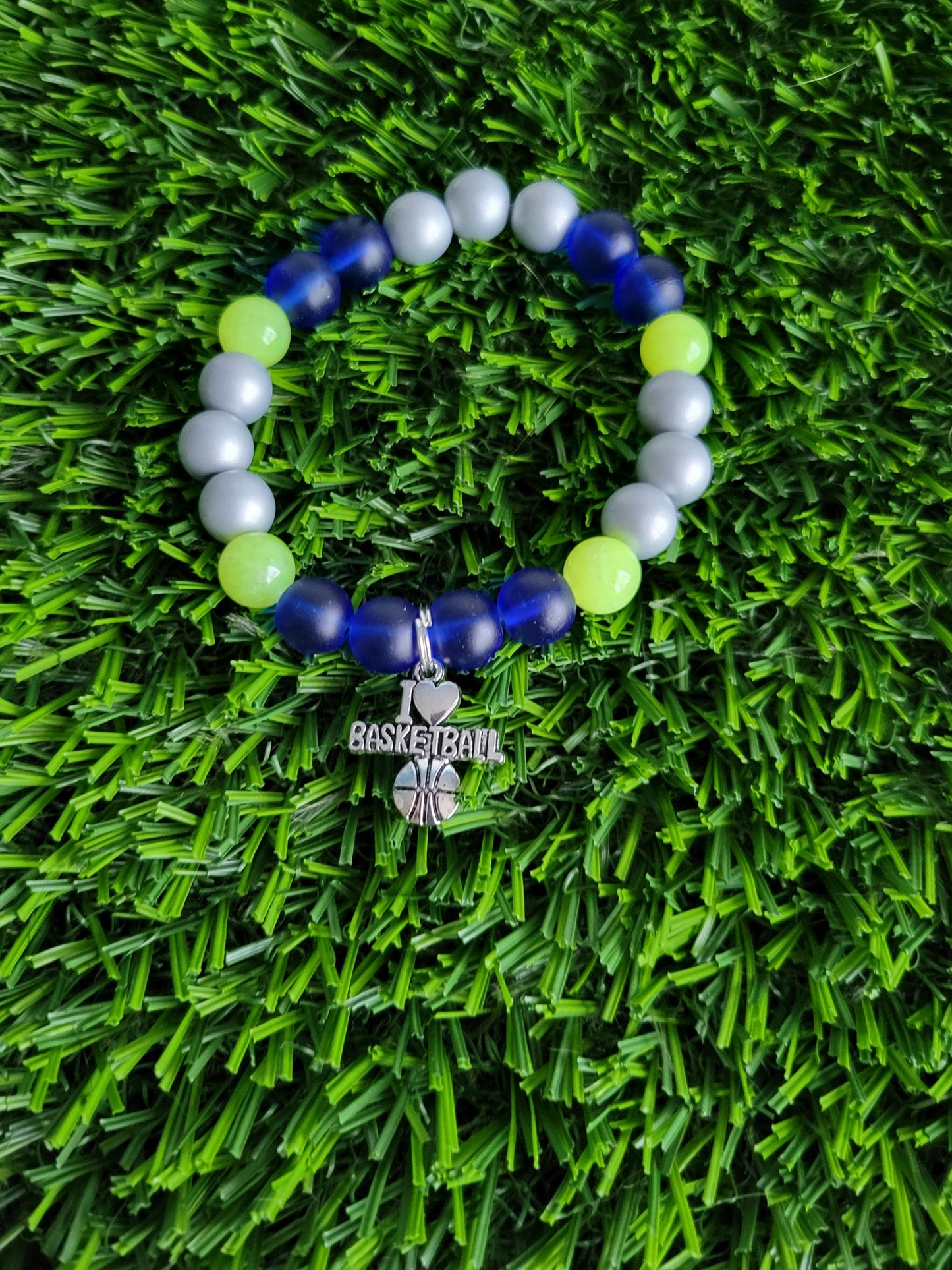 Lynx Inspired Beaded Basketball Charms Bracelet