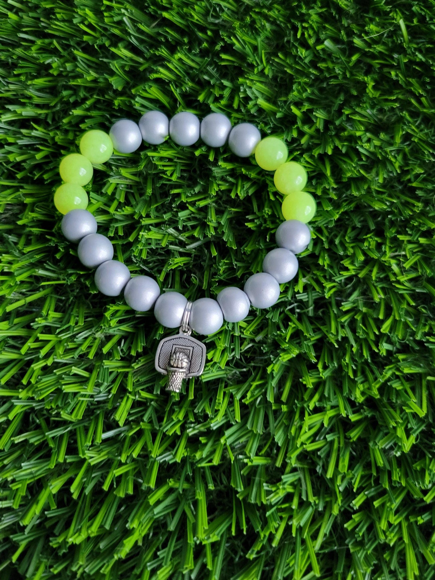 Lynx Inspired Beaded Basketball Charms Bracelet