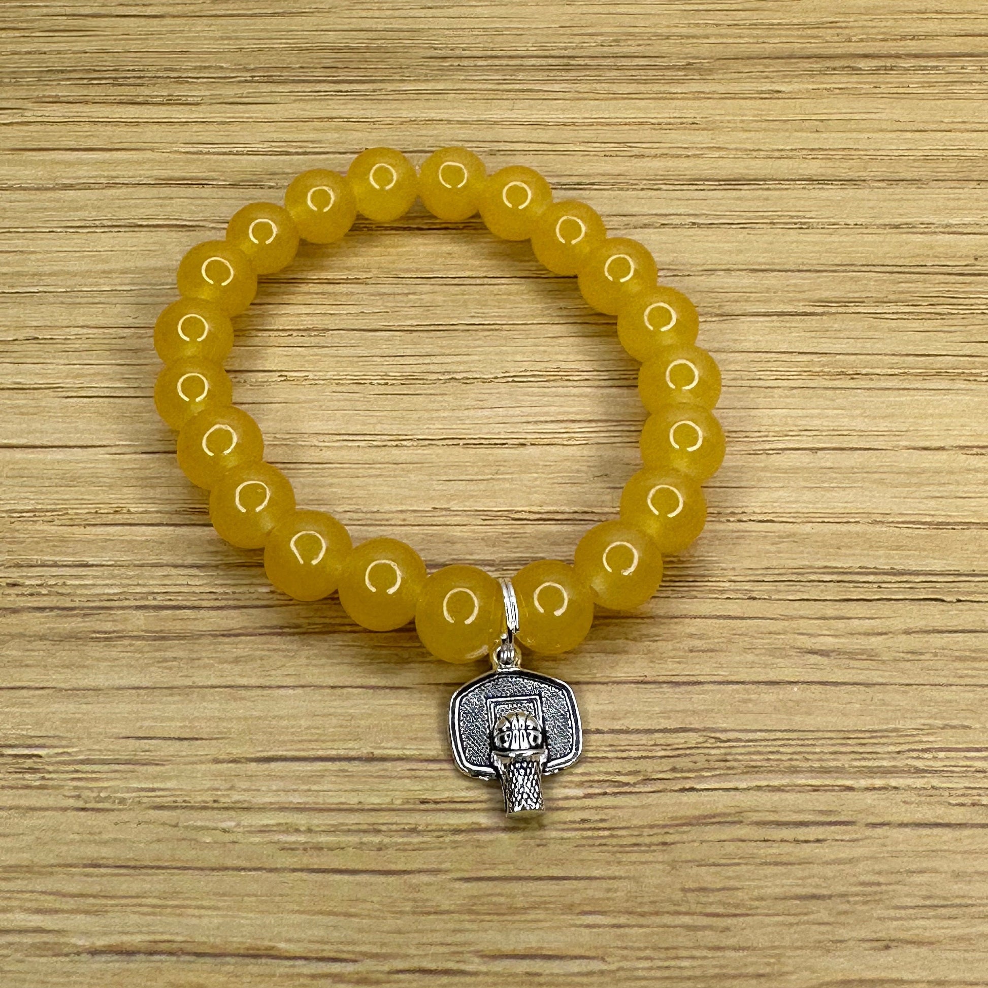 Storm WNBA Inspired Handmade Basketball Charm Bracelets Trio