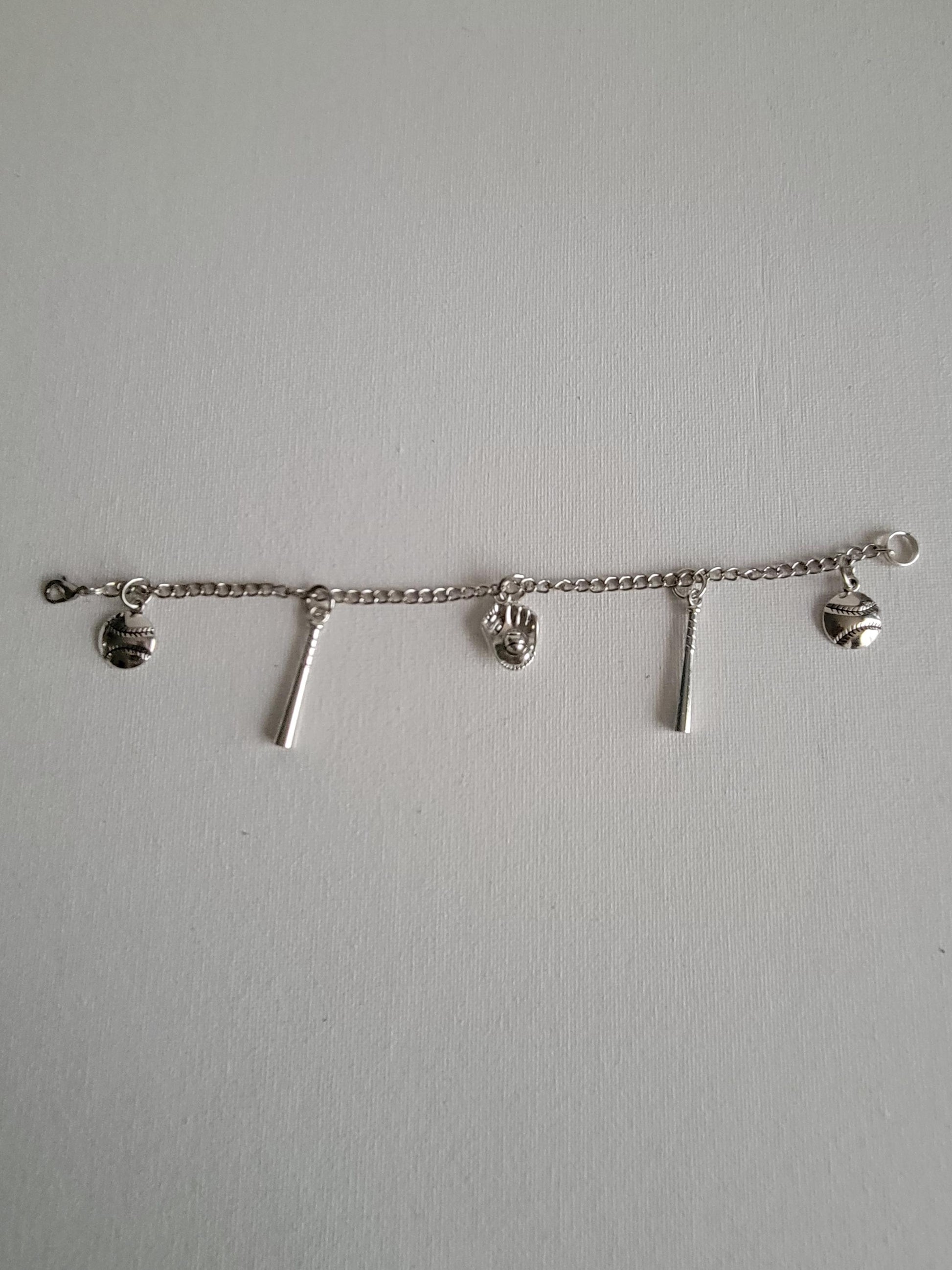 Baseball Themed Charm Bracelet